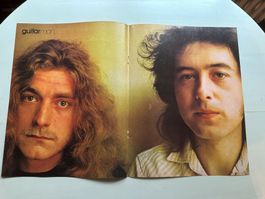 LED ZEPPELIN  rare original Poster + Berichte 70's PAGE PLAN