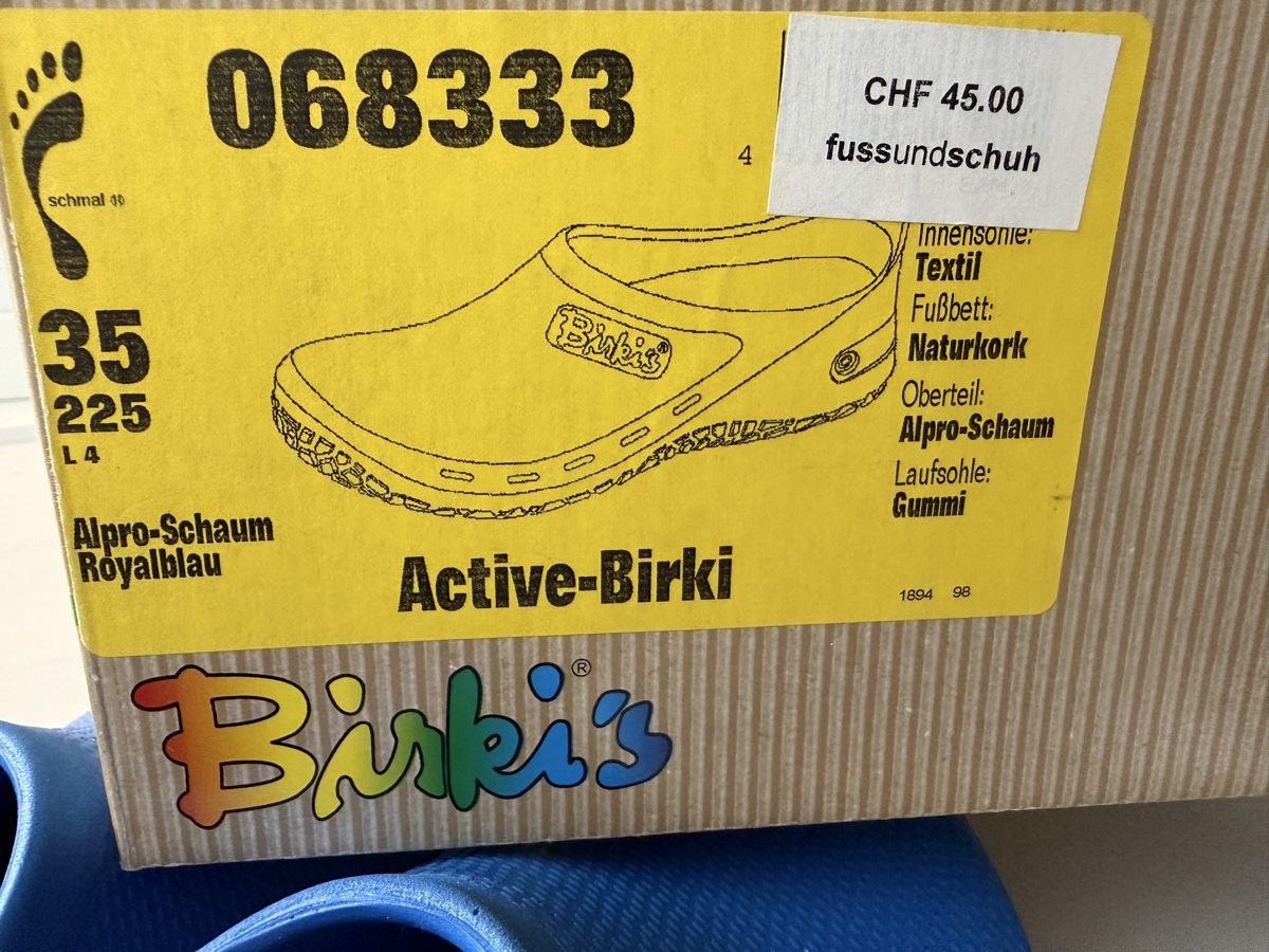 Birkenstock Scarpe per ragazzi: Sabots Birki's Bleu Taille 35 neuf – Nuovo e nell'imballaggio originale da Brügg BE venduto da Goob 6