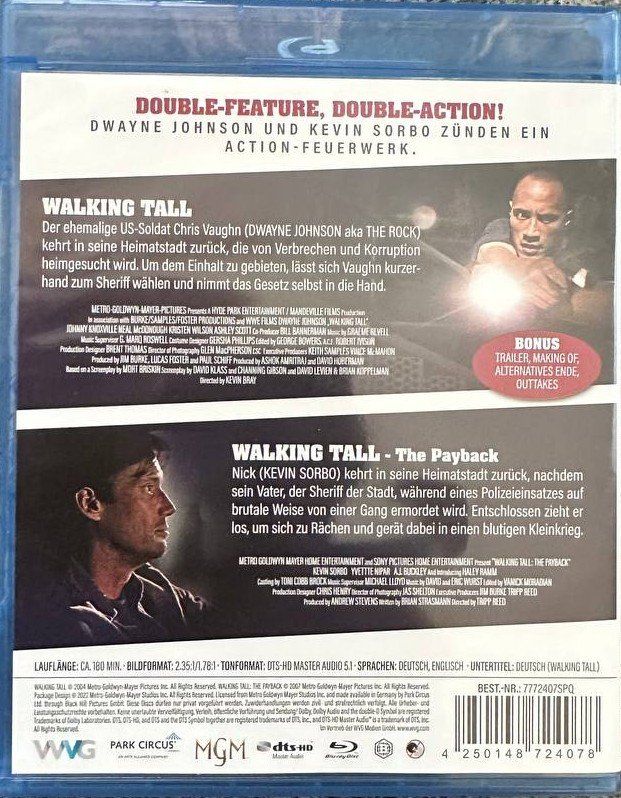 Tutti i DVDs: Walking Tall mit Dwayne Johnson & The Payback – Usato da Beringen venduto da Mantafisch1 1