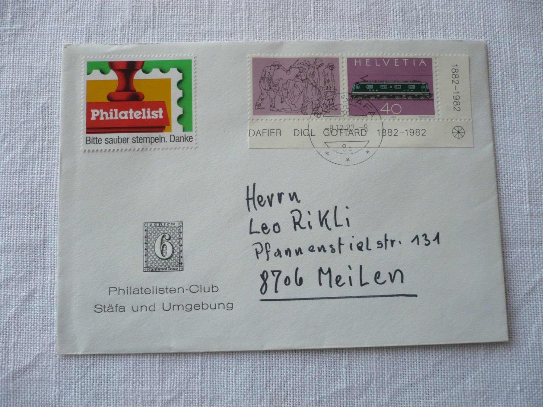 Tous les timbres: Vignette "Philatelistenpost - Bitte sauber stempeln" – D'occasion à Zürich par saltandpepper008