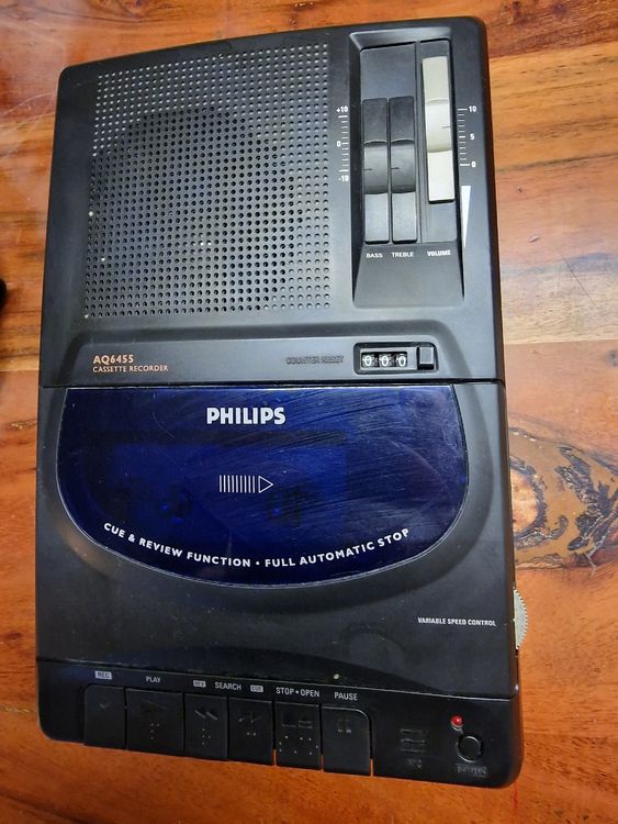 Magnétophone à Cassettes Philips AQ 6455 – Enregistreur Portable D’occasion