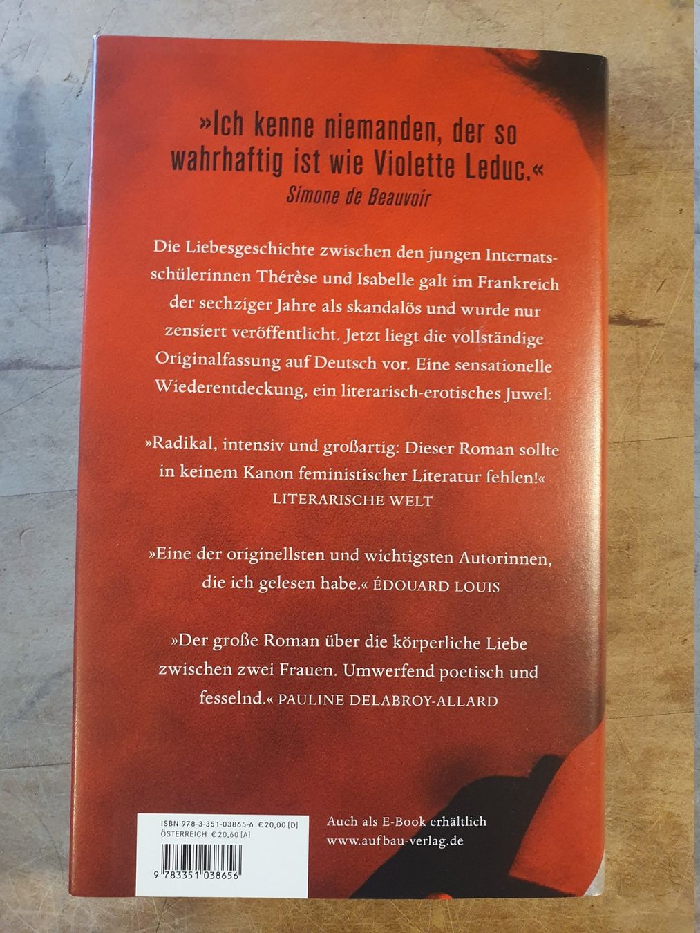 Libri: Thérèse und Isabelle Violette Leduc Aufbau – Usato da Zürich venduto da loosebone 4