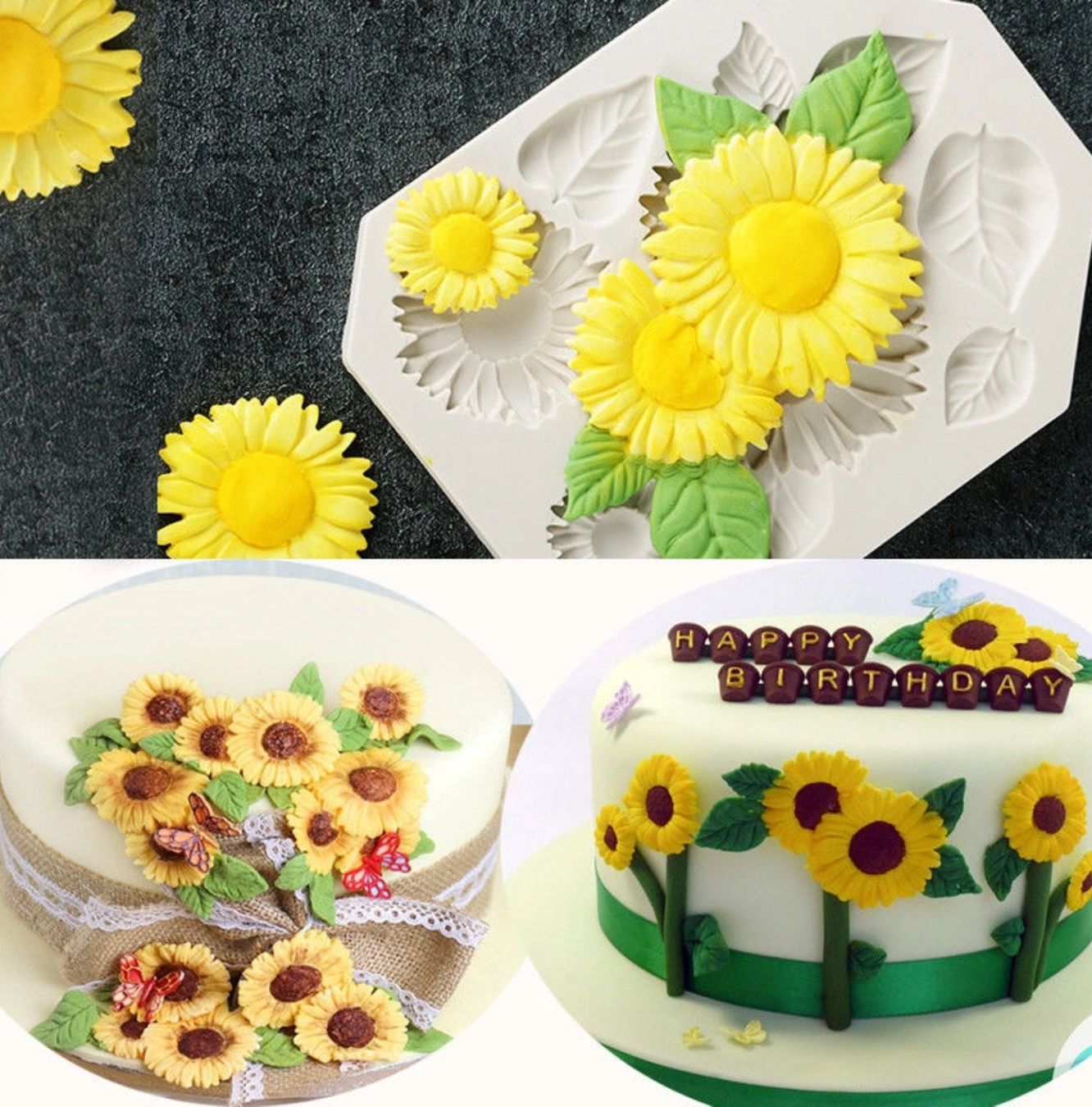 Teglie da forno: Giessform Silikonform Tortendekor Blumen Sonnenblumen – Nuovo e nell'imballaggio originale da Kaltbrunn venduto da schere-stein-papier