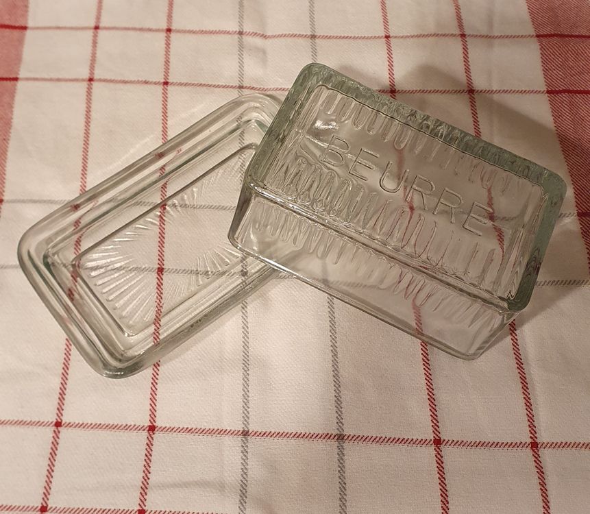 Butterdose Aus Glas Mit Holzdeckel & Messer – Größe M, Zum Frischhalten & Servieren