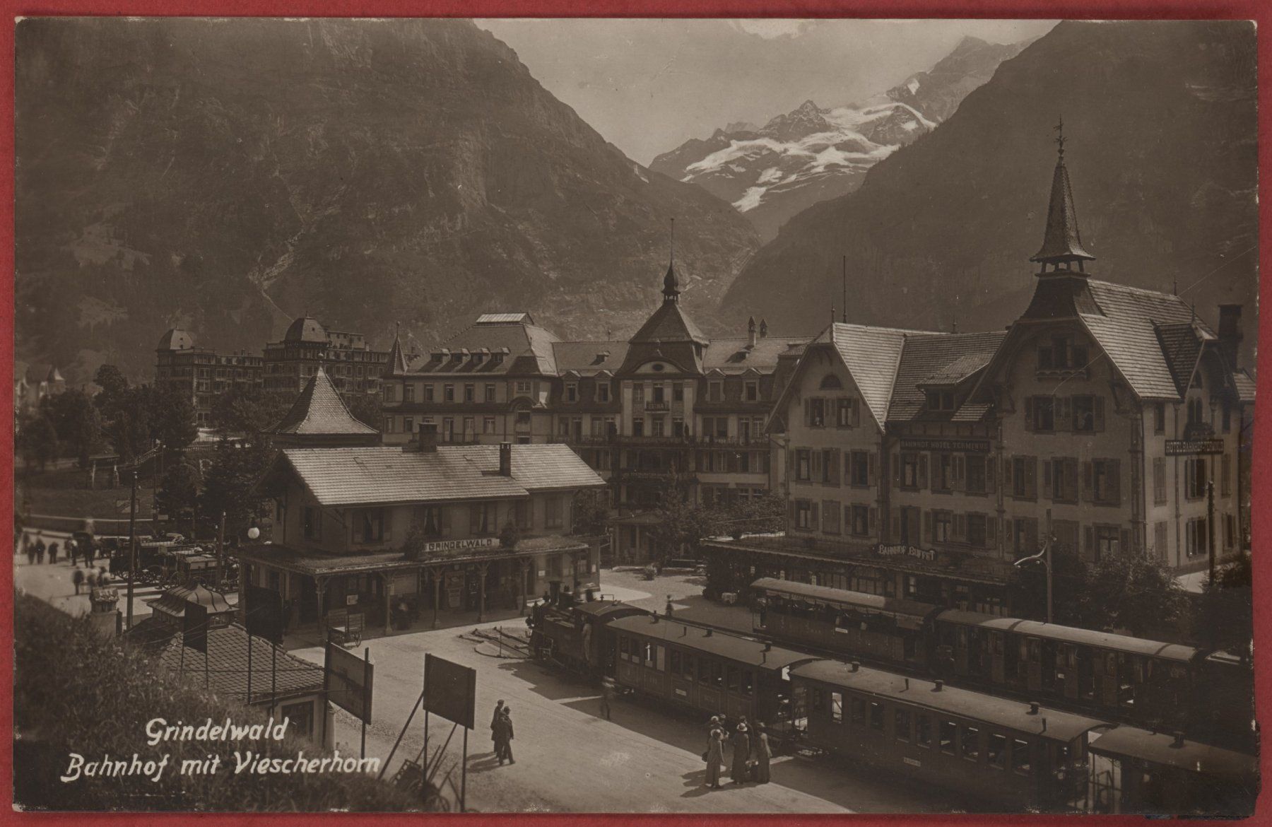 Cartoline postali: Antike Ansichtskarte Grindelwald Bahnhof – Usato da Opfikon venduto da Pritt04