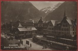 Antike Ansichtskarte Grindelwald Bahnhof