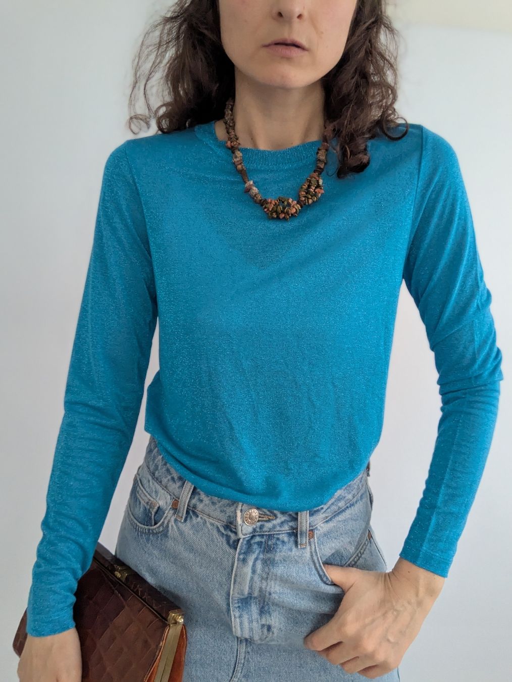 Maglioni & Felpe: MOS MOSH Pullover , Gr. S, Türkis Glitzer, Top – Usato da Rorschach venduto da olg_5qq2