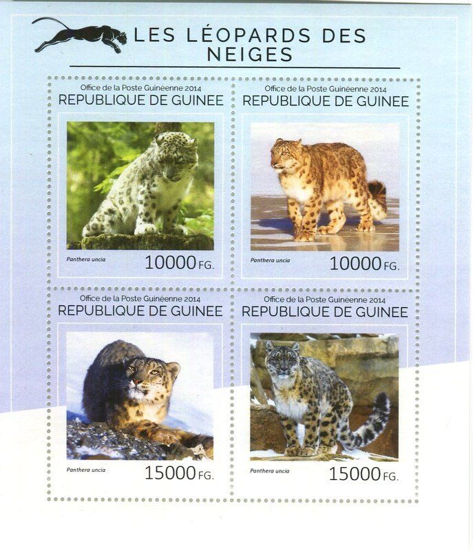 Tous les timbres: Block "Schneeleopard". Guinea. – Neuf avec emballage d'origine à Basel par Butsch5