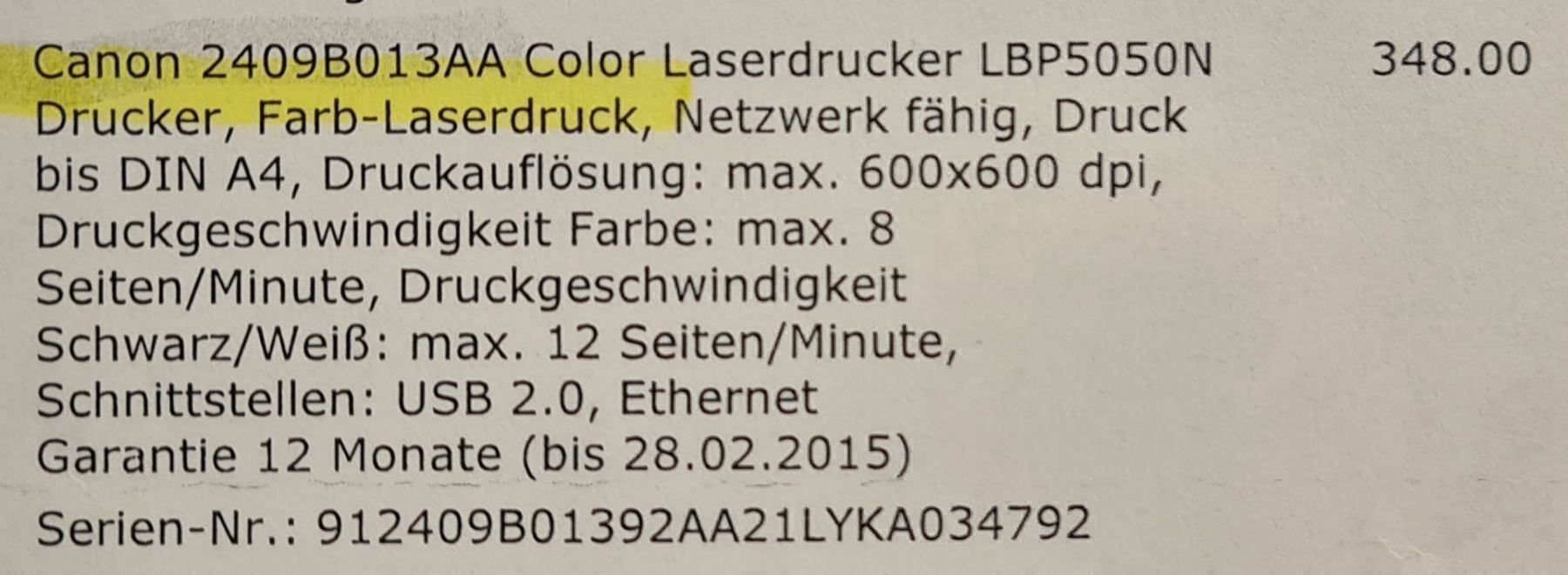 Stampanti: Canon Color Laserdrucker – Usato da Grenchen venduto da .stern. 2
