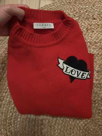 Sandro Pulli rot aus Wolle M