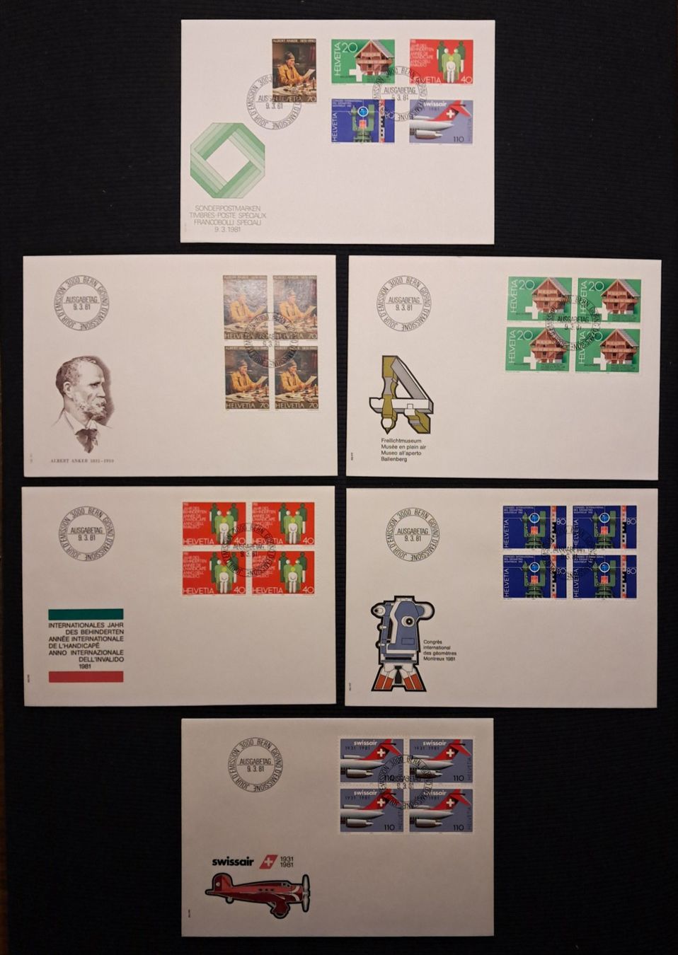 Tutti i francobolli: 6 FDC - ET 9.3.81 – Usato da Ponto Valentino venduto da giorgia06