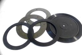 5x Tellerauflage zu Vintage - KOFFER - PLATTENSPIELER