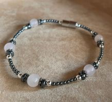 Wunderschönes Armband mit Rosenquarz Steinen 18,5 cm