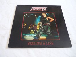 Rarität Vinyl Metal - Acccept - staying a life -  cover 1990