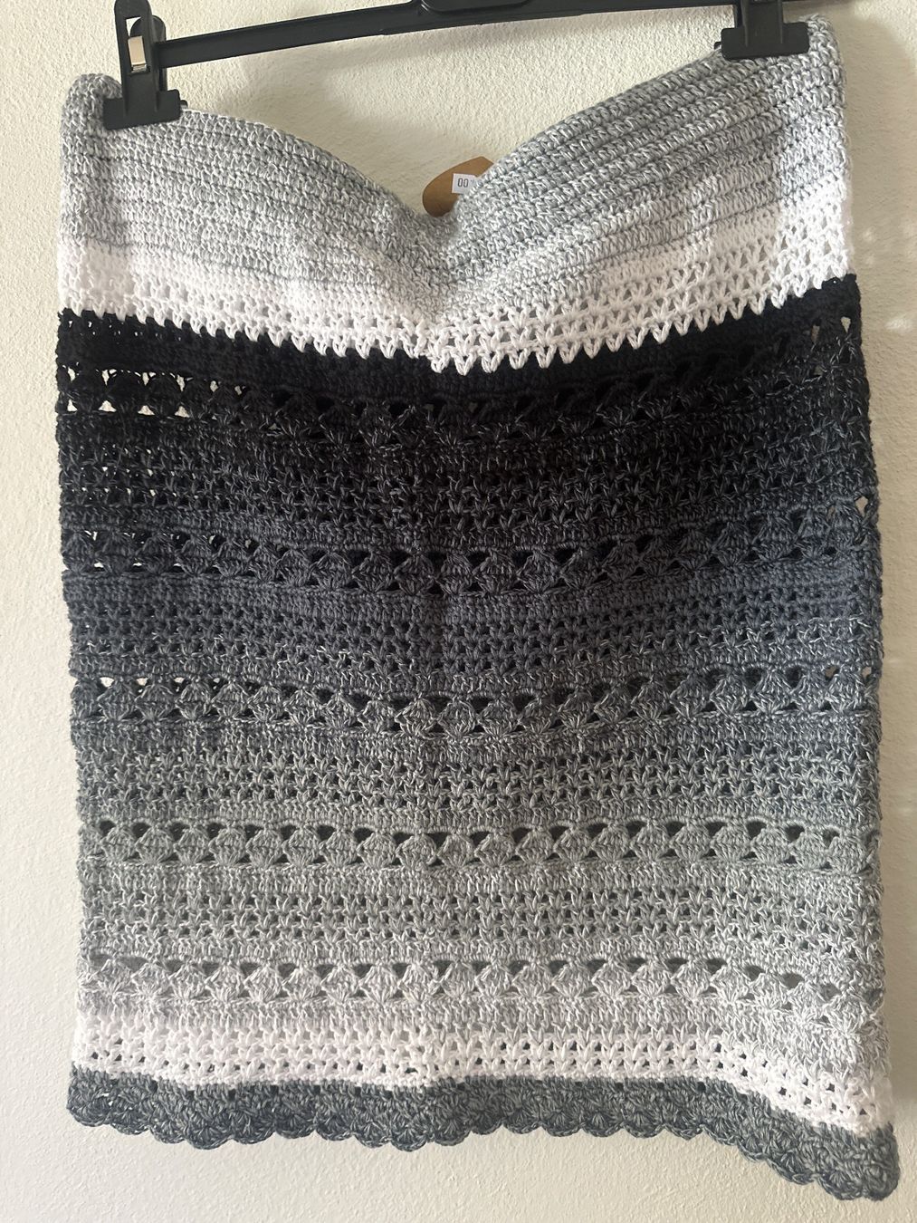 Gonne: HANDGESTRICKTER ROCK GRAU-WEISS FARBVERLAUF – Nuovo e nell'imballaggio originale da Meienried venduto da ManuelaBoutique 3