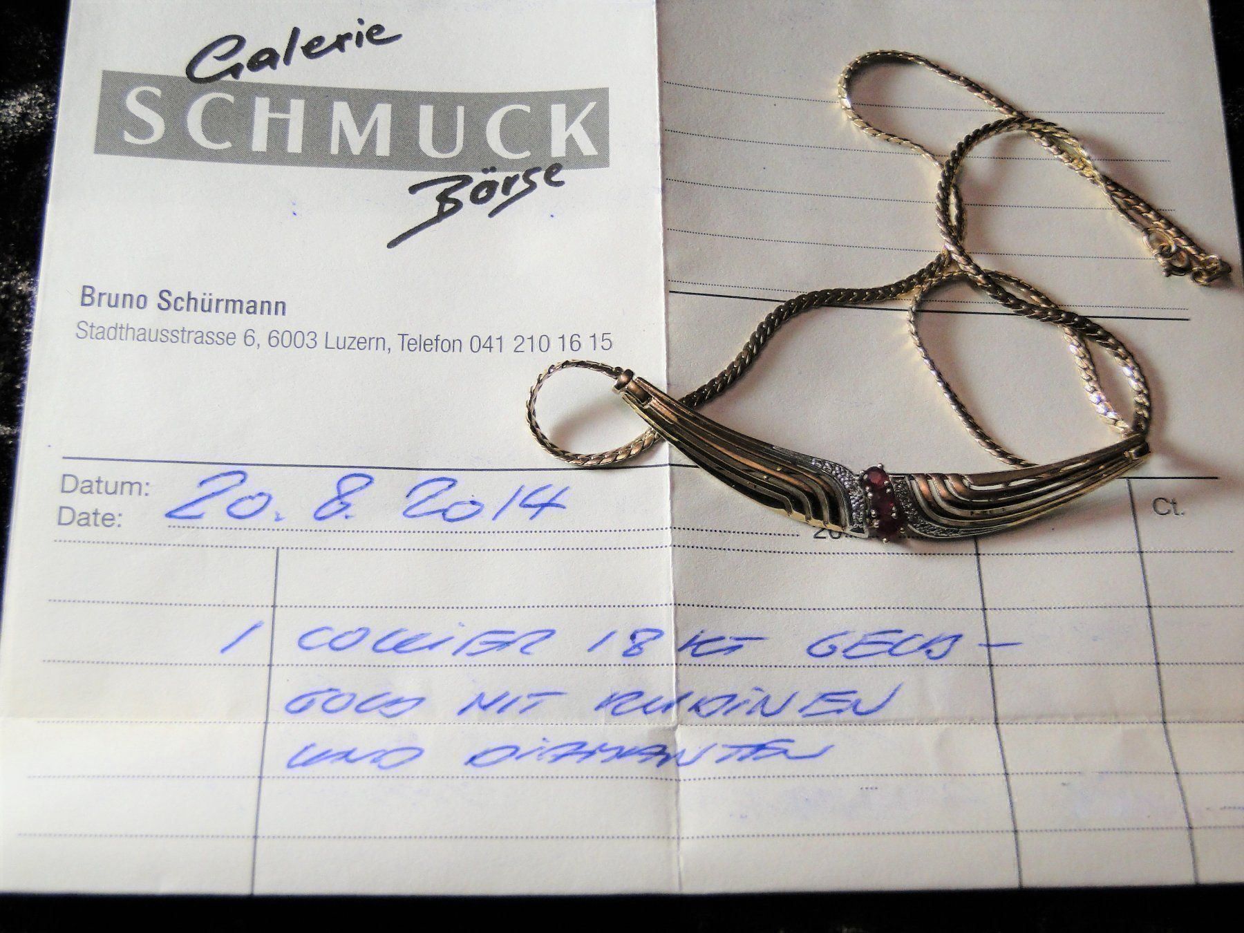 Ketten: Wunderschöne Collier 18 K Unikat – Gebraucht aus Emmenbrücke von Ulisse-22 5