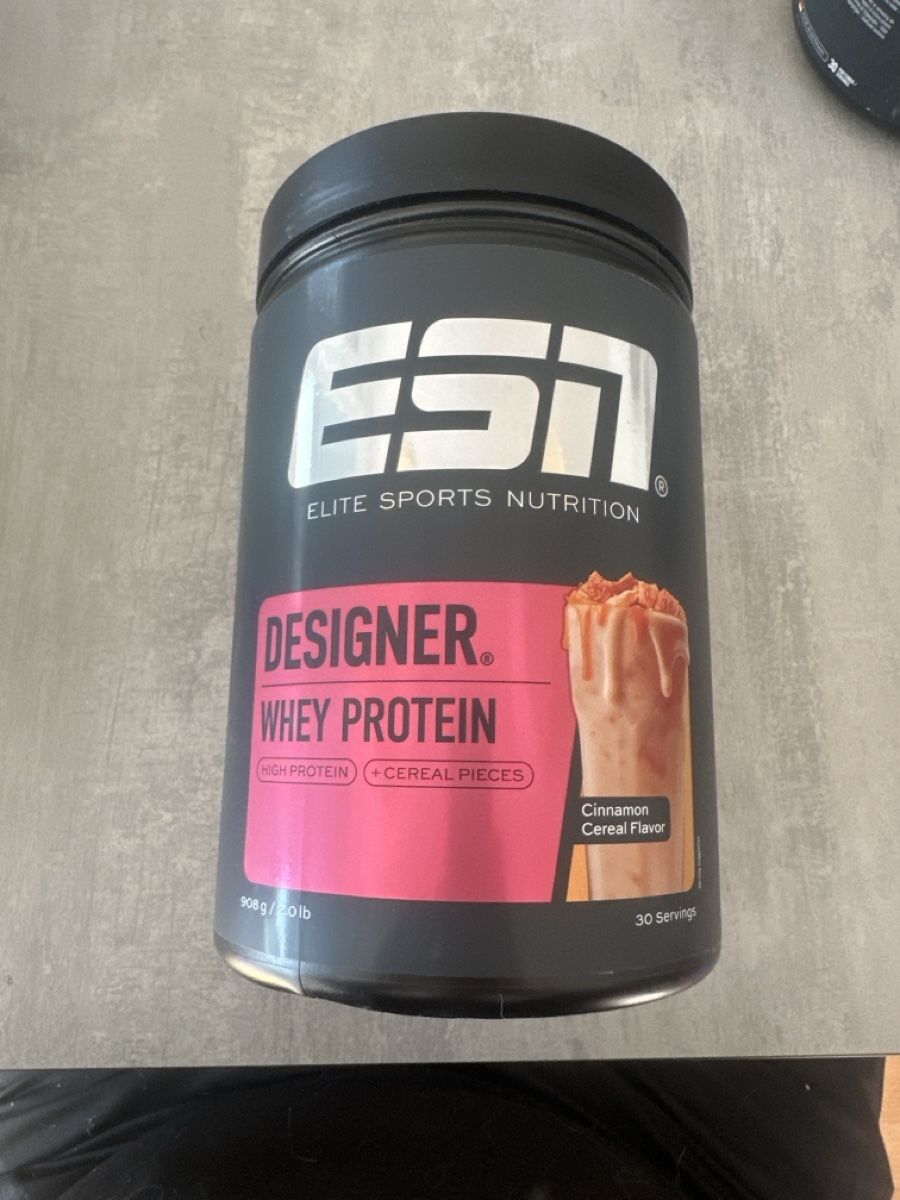Esn Cibi & Specialità: ESI Designer Whey Protein,Cinnamon Cereal Geschmack! – Nuovo e nell'imballaggio originale da Sarmenstorf venduto da Patriick7