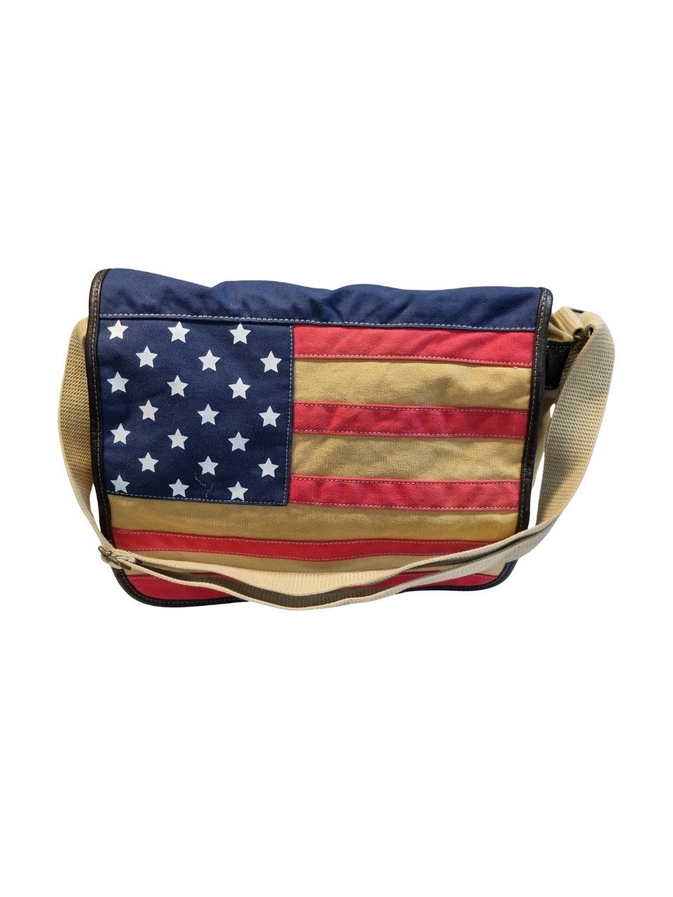 Taschen: Stoff Tasche USA mit Ledereinsätzen – Neu (gemäss Beschreibung) aus Figino von MabaStore24 1