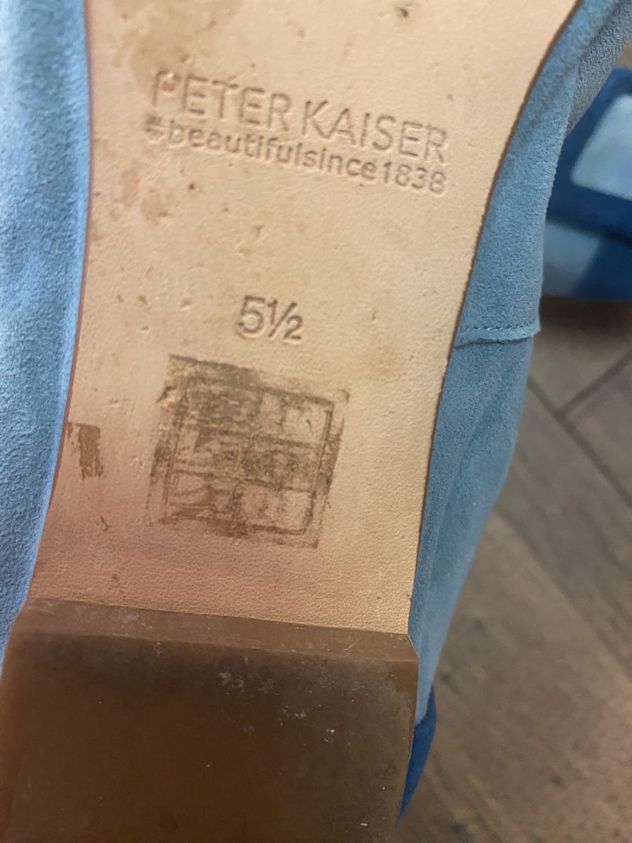 Kaiser Damenschuhe: Peter Kaiser Ballerina Leder blau  38.5 – Gebraucht aus Büron von Coerner 3