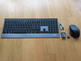 Rapoo Combo 9500M Multi-mode Wireless Keyboard Mouse QWERTZ
