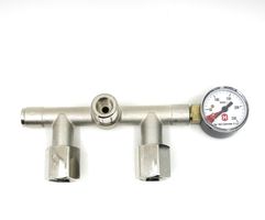 Hiwi CO2 Hochdruck Wandverteiler für 2 SodaStream Zylinder m