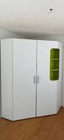 Kleiderschrank weiss Eckschrank mit Fächern und Schubladen