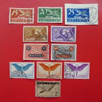 1923-1940: Lot Flugpostmarken: F3-F13 gestempelt, Kat: 560.-