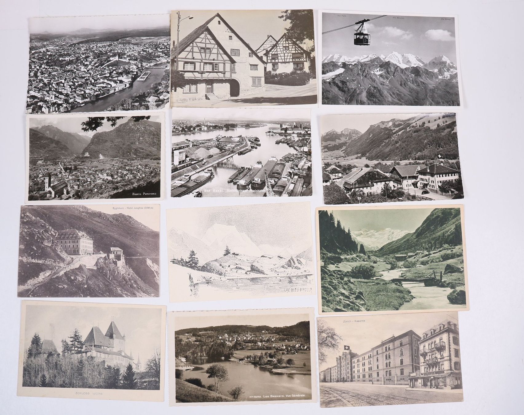 Cartoline postali: 12 alte Ansichtskarten Schweiz – Usato da Hettlingen venduto da Scholi99