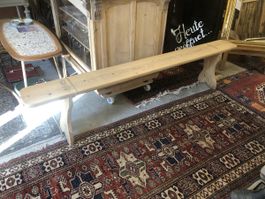 Bank massiv Tannenholz neu restauriert top Zustand