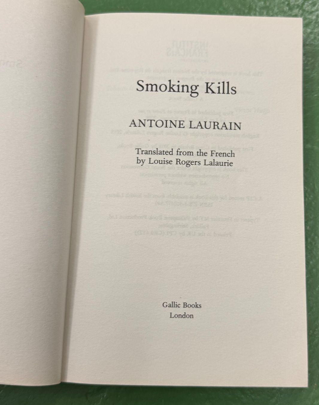 Bücher: Smoking Kills – Gebraucht aus Basel von Ostschweiz06 2