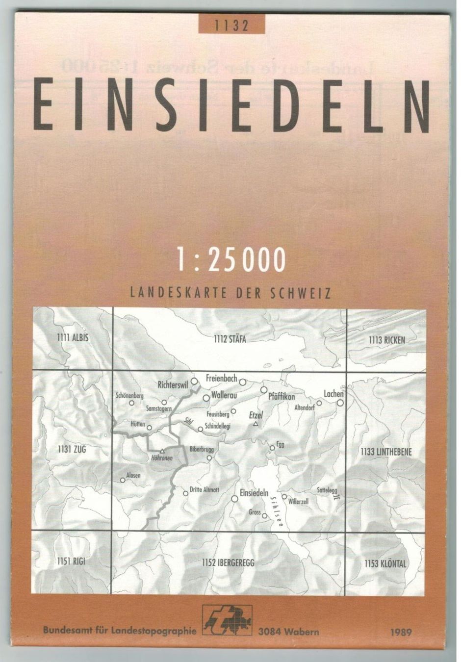 Landkarten & Atlanten: Landkarte Einsiedeln 1989 – Gebraucht aus Zürich von tol_b7c7