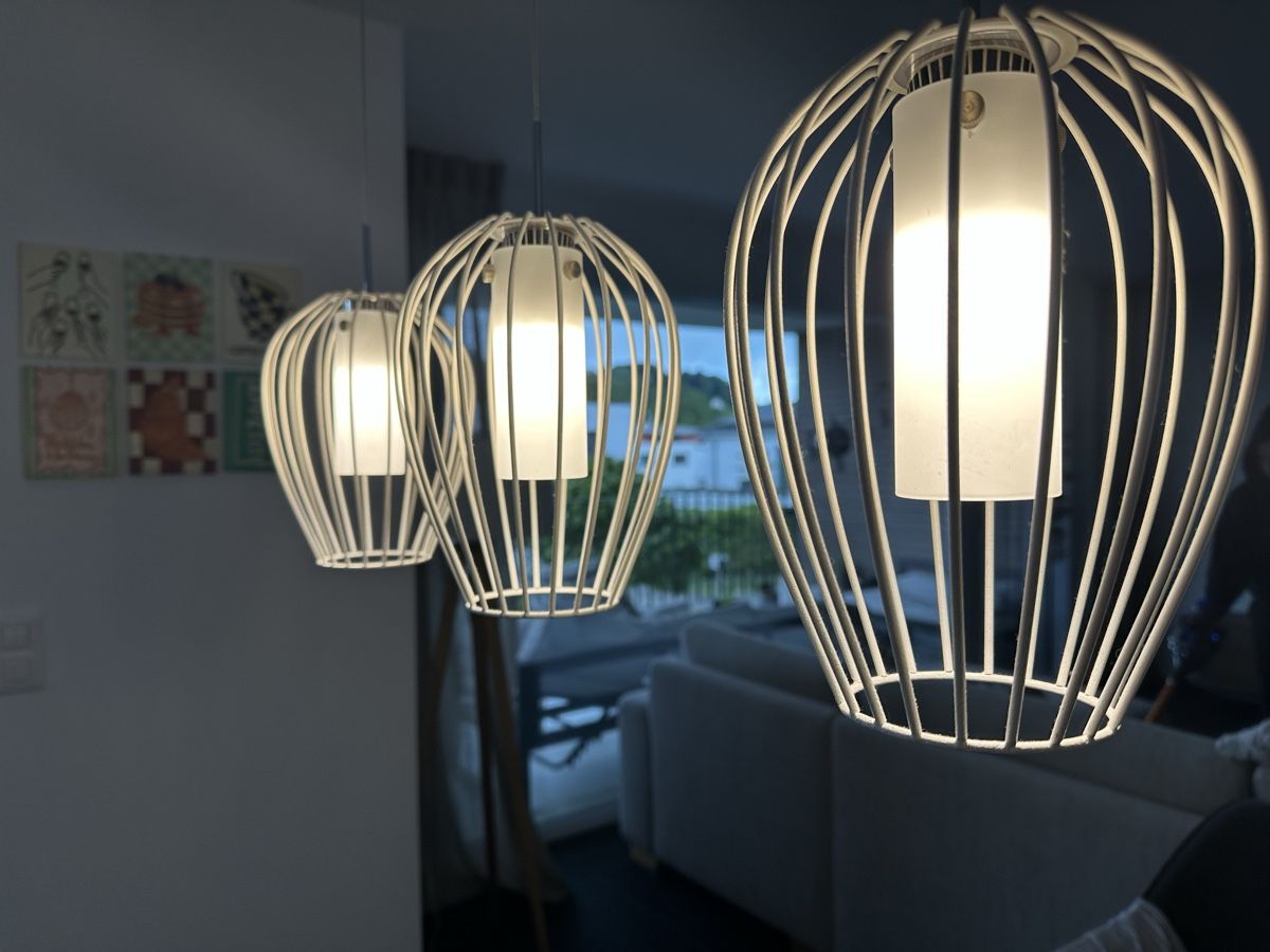 Lustres & lampes de plafonds: Hängeleuchte Drahtkorb 3er Set Weiss – D'occasion à Gachnang par mih_7dkp 1