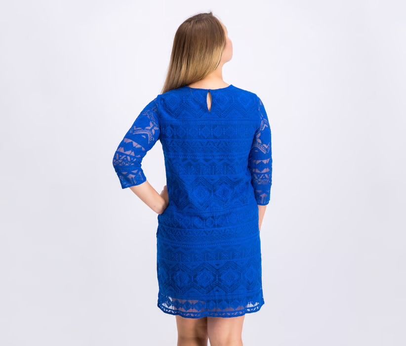 Mango Vestiti: MANGO elegantes blaues Spitzenkleid in Gr. S – Usato da Niederrohrdorf venduto da gigerch 2