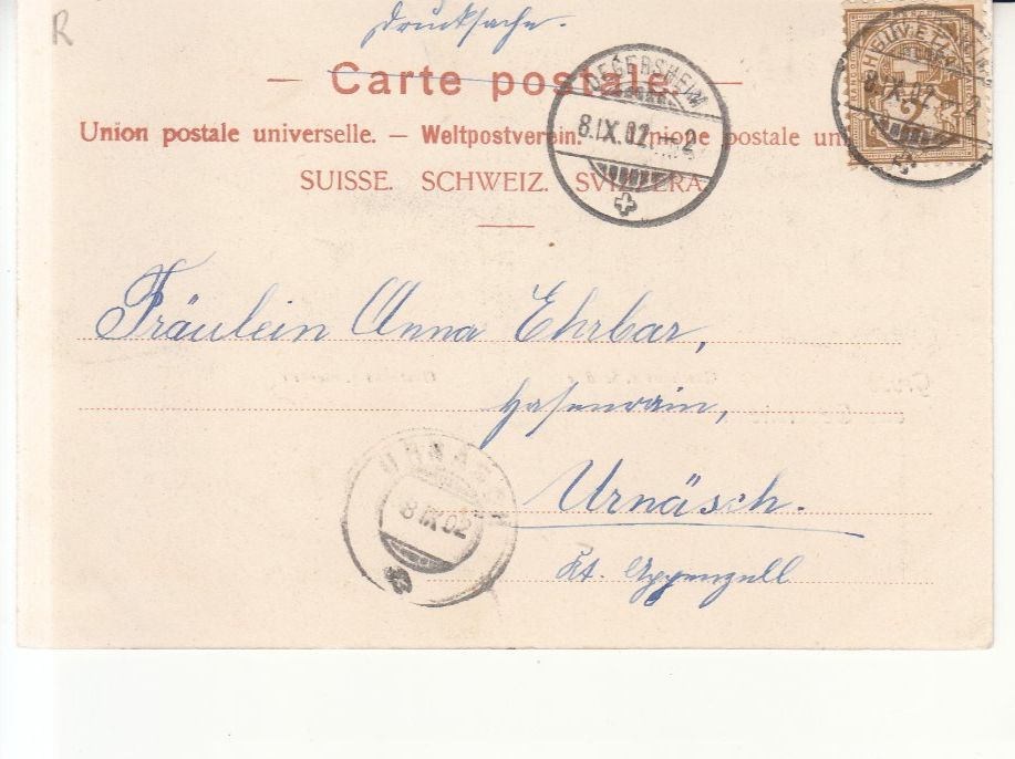 Cartoline postali: Degersheim 1902 – Usato da Bürglen TG venduto da StampGraf 1