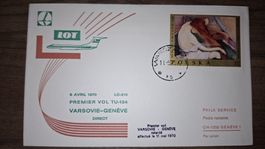 LOT Varsovie - Geneve 06.04.1970