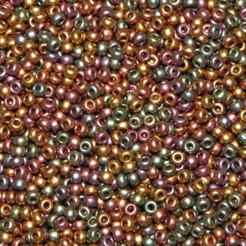 Perlen (unechte): Saatperlen Miyuki Purple Iris Gold 3mm – Neu und originalverpackt aus Klingnau von SilberwindArt