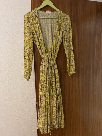 Yellow floral maxi Dress GAP size S