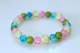 ARMBAND mit bunten Glasperlen  Neu!