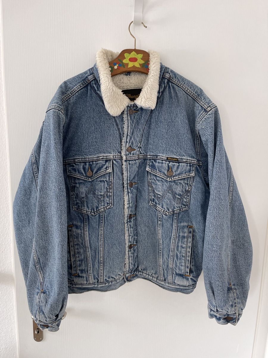 Giacche: Wrangler Vintage Jeans Jacke mit Teddyfutter, Gr. L, – Nuovo (secondo la descrizione) da Wetzikon ZH venduto da Jan_wojt