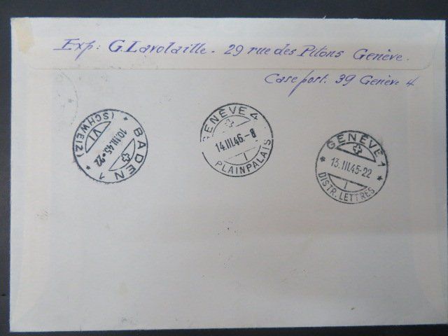 Tutti i francobolli: Alter Brief  1945 – Usato da Pfyn venduto da sagenruthe 5