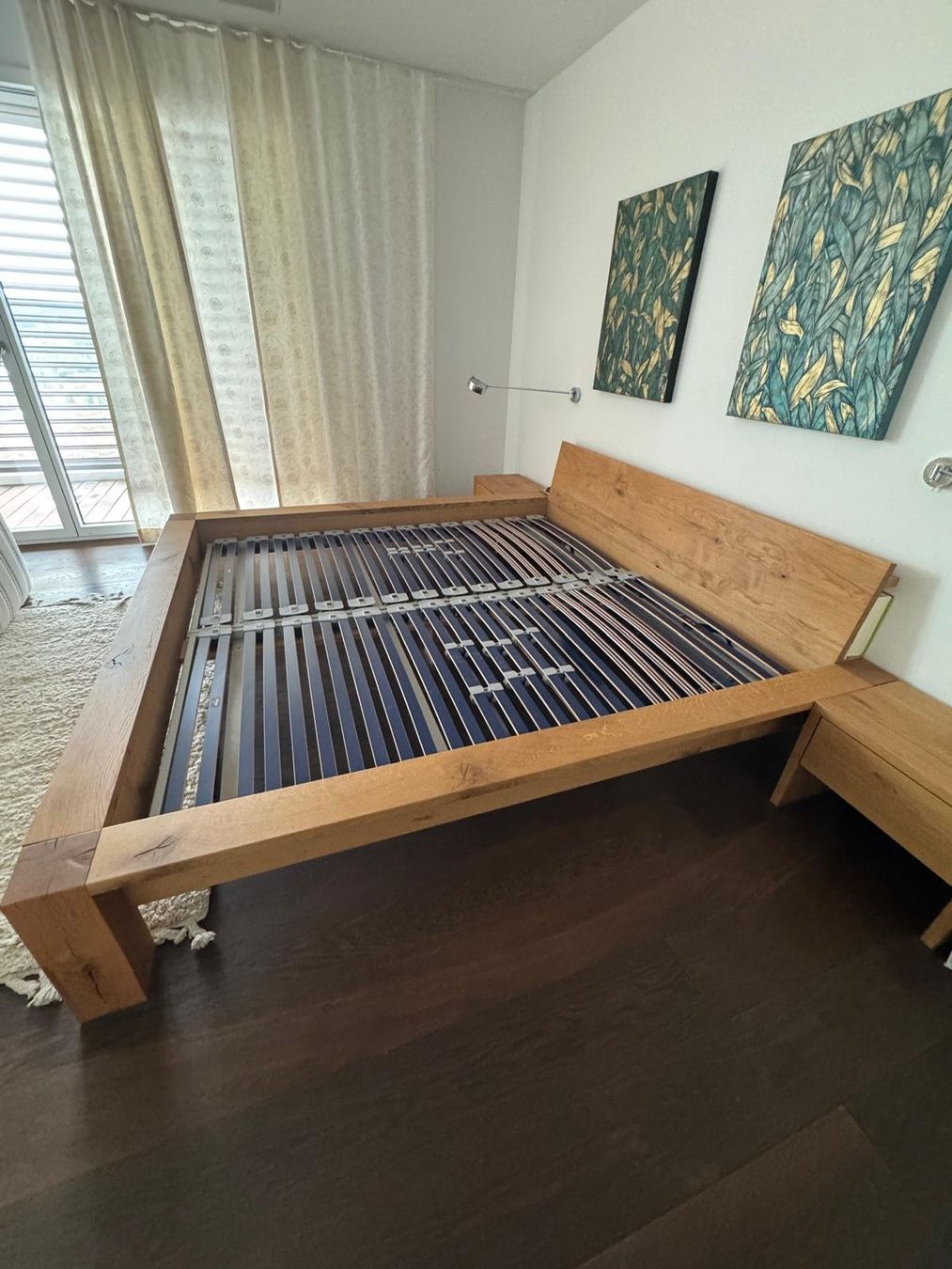 Letti: 🔥Schönes grosses Doppel-Bett aus Eiche 2.37x2.25m – Usato da Nottwil venduto da Gorillale