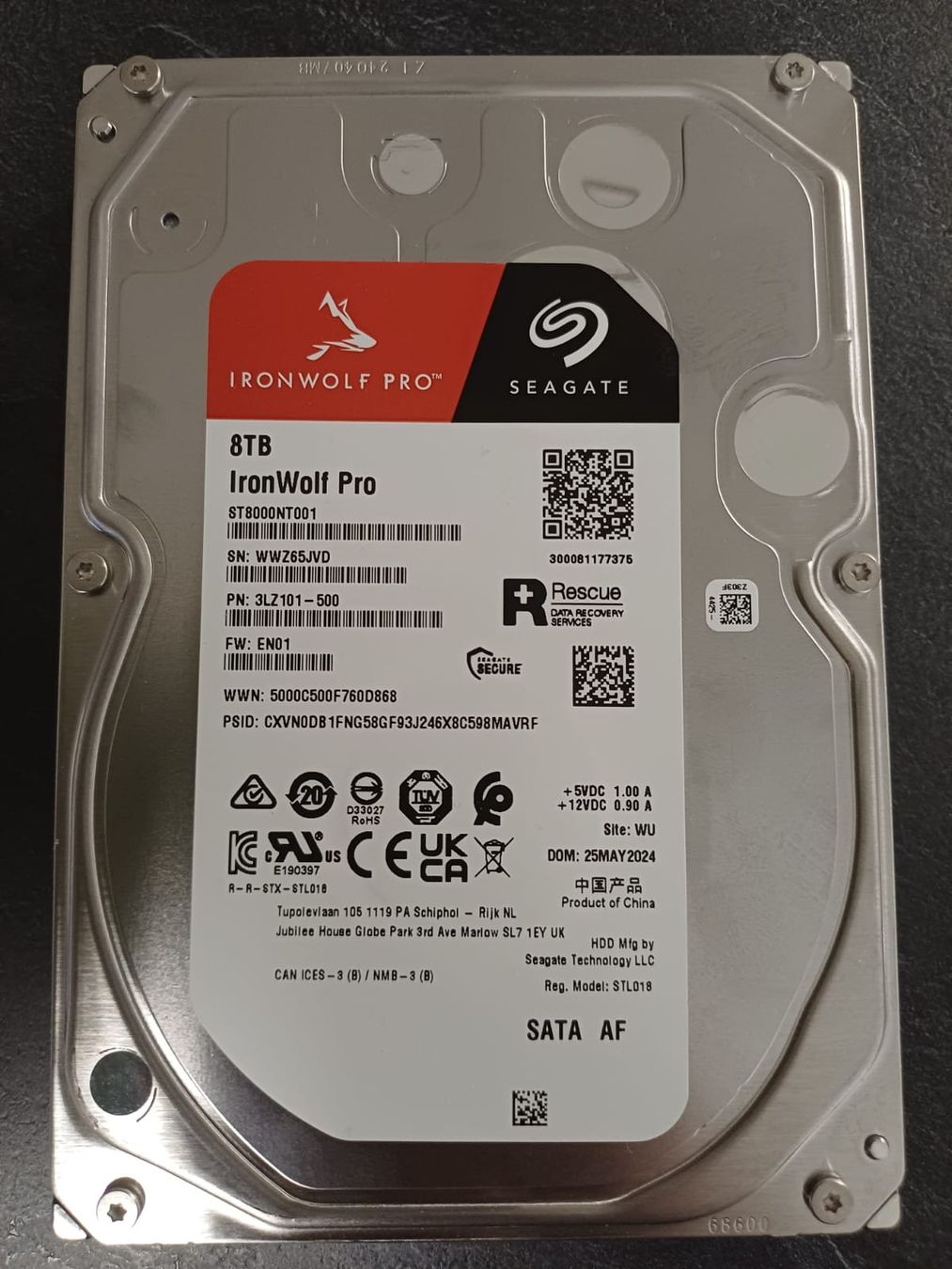 Seagate Harddisks: Disque dur Seagate IronWolf Pro 8TB - excellent état – Gebraucht aus St-Imier von Dezeque
