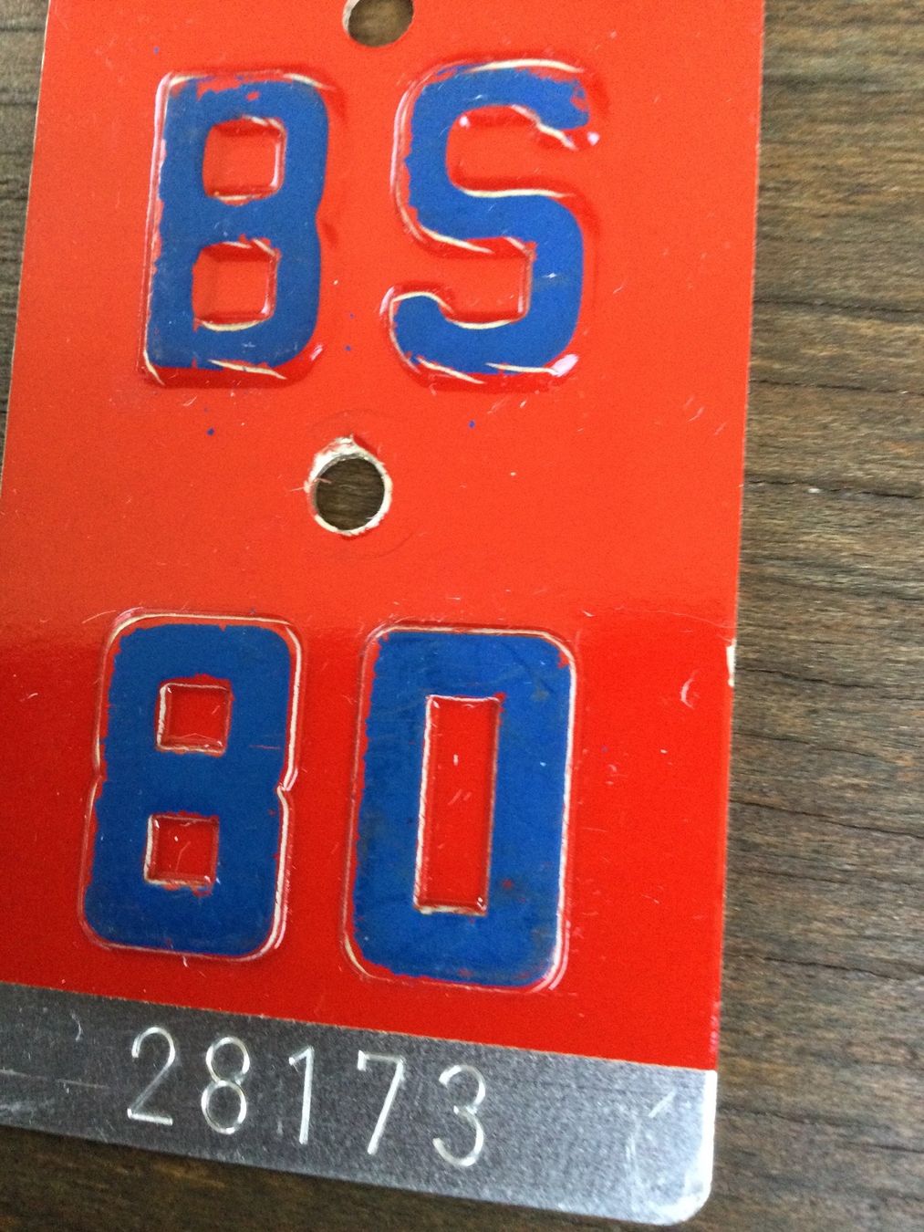 Insegne: Velonummer BS 1980 – Usato da Riehen venduto da hansi999
