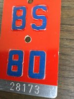 Velonummer BS 1980