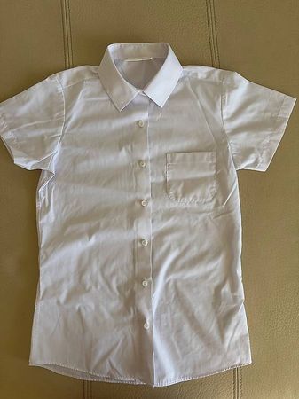 Weißes Jungen-Schulhemd, 12 Jahre, Slim Fit
