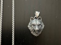 Amulett/ Anhänger Wolf ( mit Halskette)