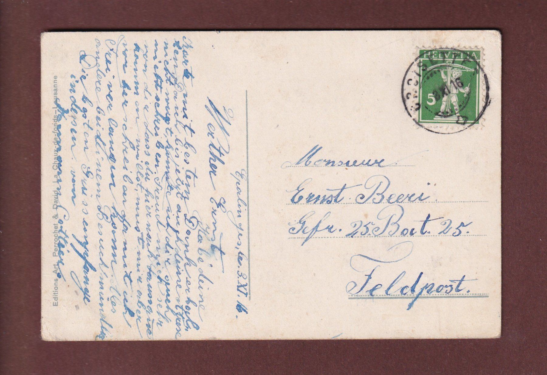 Cartoline postali: LAUSANNE - Grand Pont - Suchard - 1916 – Usato da Pully venduto da nicecards 1
