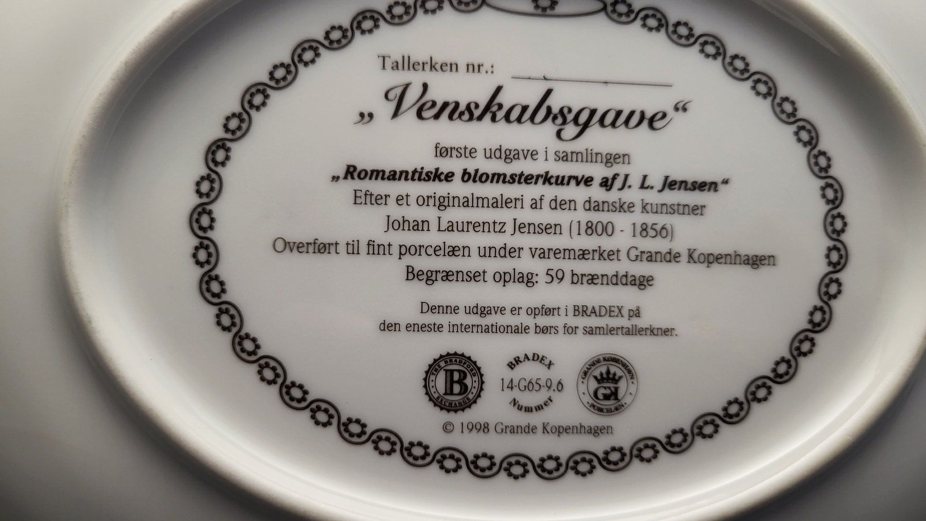 Teller: Sammel-Teller mit Blumenkorb GRANDE KOPENHAGEN – Gebraucht aus Basel von spinne02 4