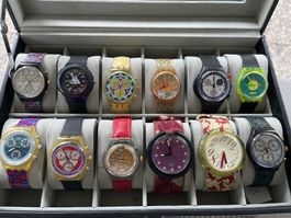 Swatch Uhren Sammlung 12 Stück Vintage u Design Modelle