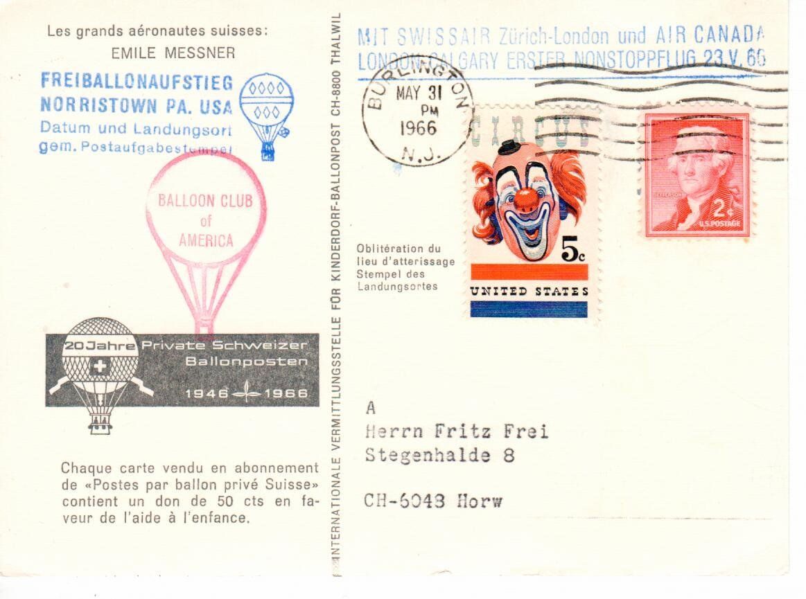 Cartes postales: Ballonpostkarte – D'occasion à Wolhusen par Curver9 1